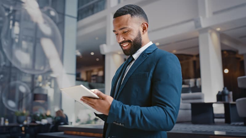 Male Using An Ipad